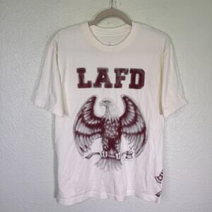Cactus Jack LAFD Shirt Mens Medium Wildfire Eagle Graphic Tee Travis Scott Merch